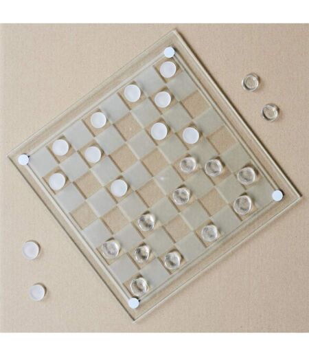 Jeu de Société Dames 25cm Transparent