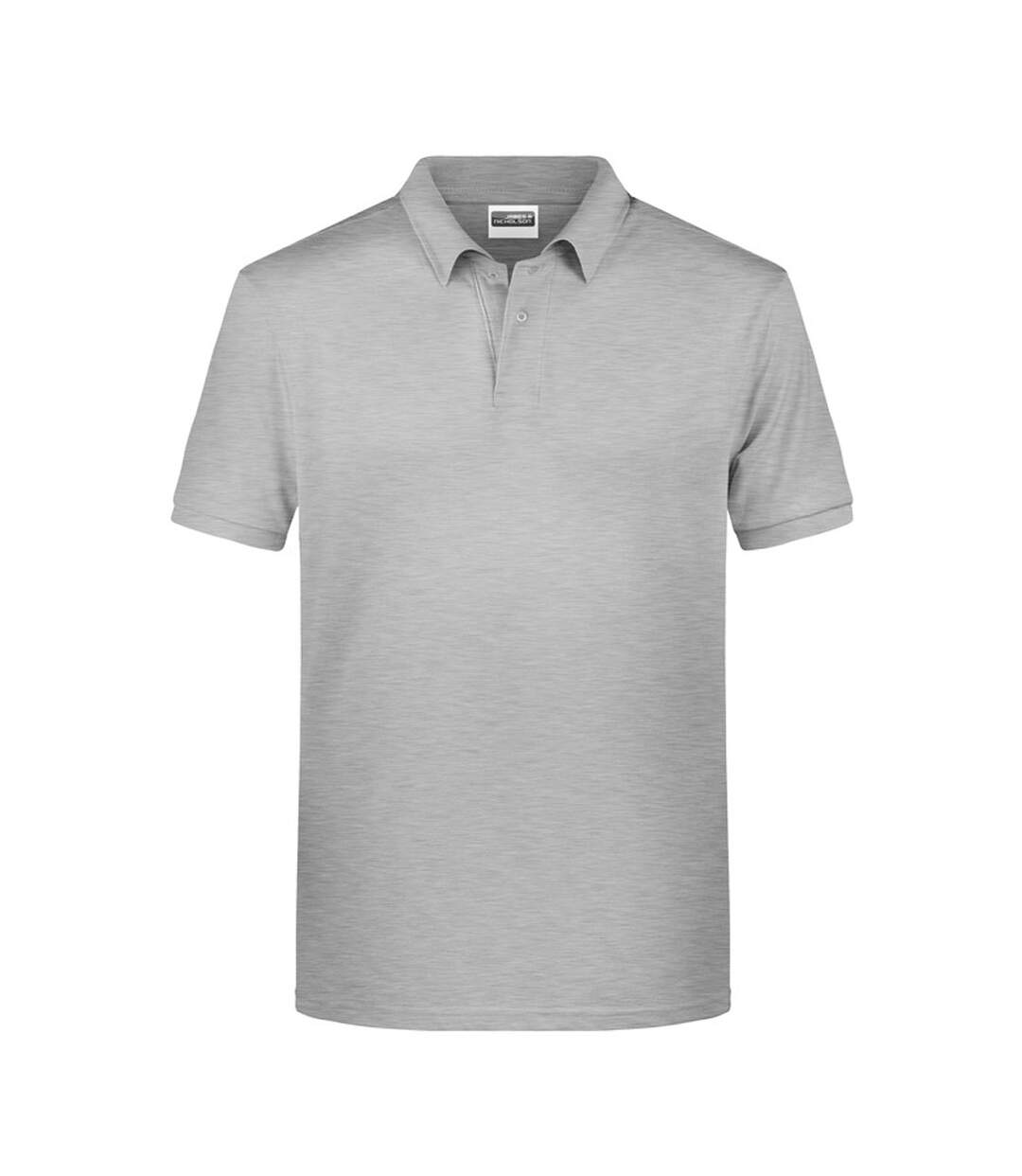 Polo Basic Homme Gris Chiné James And Nicholson-1