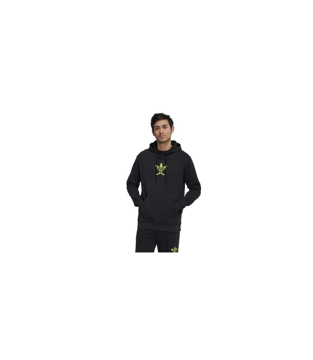 Unisex Adult Originals Graphic Print Long-sleeved Hoodie Black Adidas-1