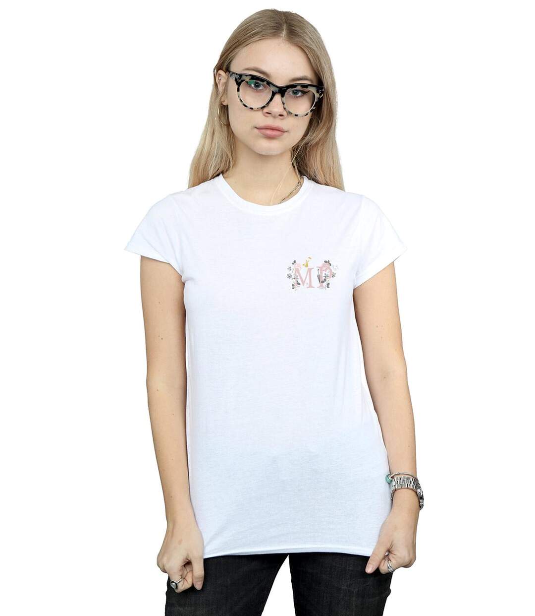 Disney - T-shirt MARY POPPINS LETTER BREAST PRINT - Femme (Blanc) - UTBI15118-2
