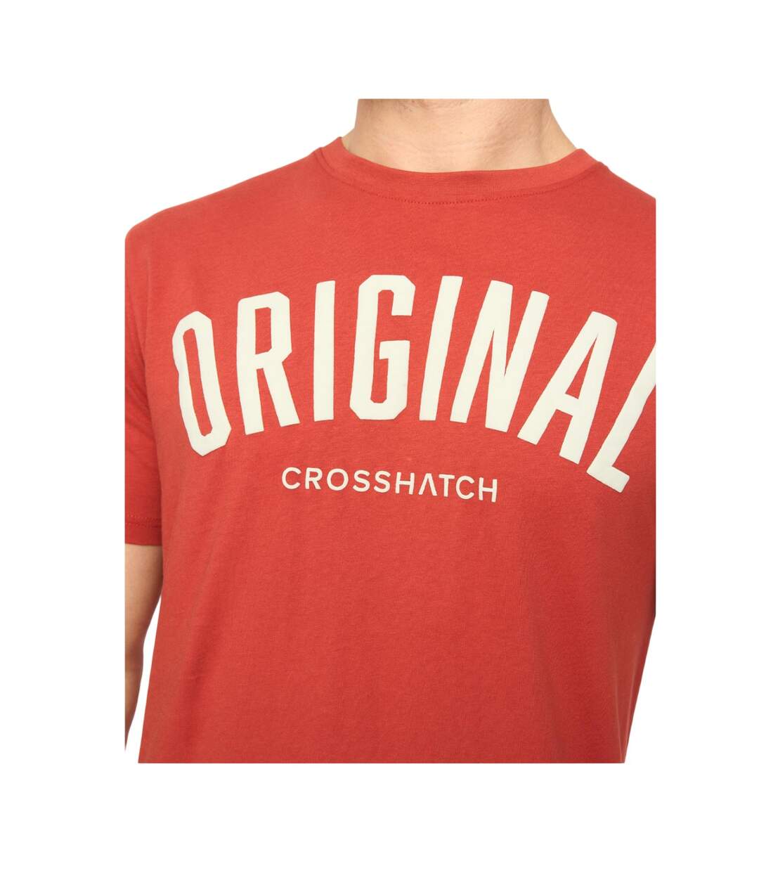Mens Kensby T-shirt Red Crosshatch-4