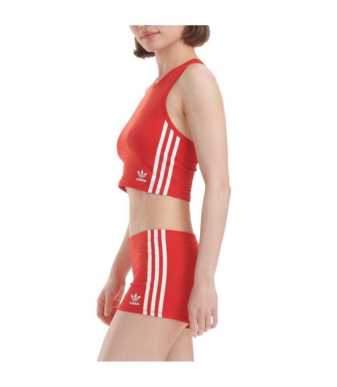 Haut Court Femme Rouge Adidas-3