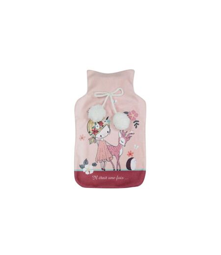 Bouillotte Polaire Imprimé Bambi 34cm Rose