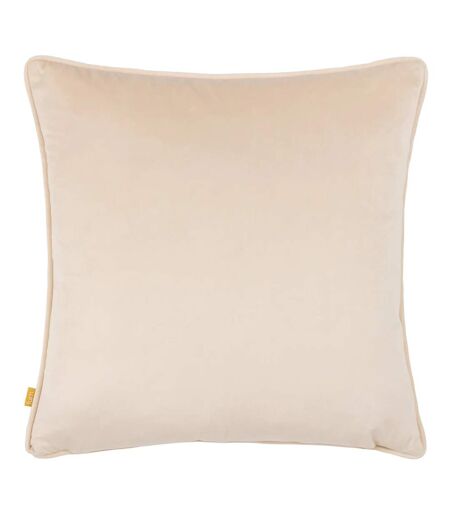 Piping detail velvet earthen pots cushion cover 43cm x 43cm natural Furn