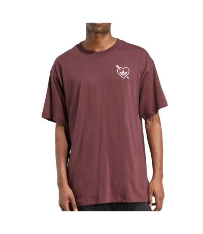 T-shirt bordeaux homme graphique oversize cupid and heart