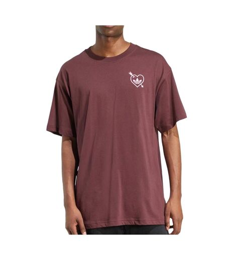 T-shirt bordeaux homme graphique oversize cupid and heart