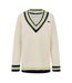 Sweat Motif/style À Rayures Femme Crème Noir Lacoste-1