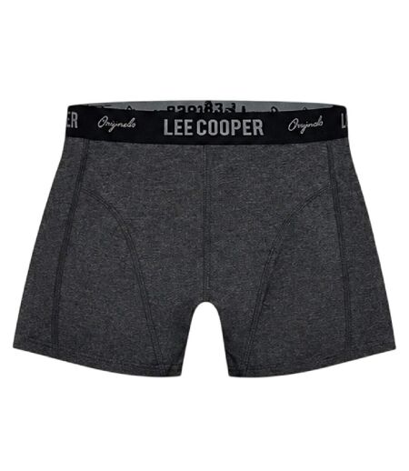 Lot De 5  Boxers Homme Noir Bleu Marine Gris Chiné Lee Cooper