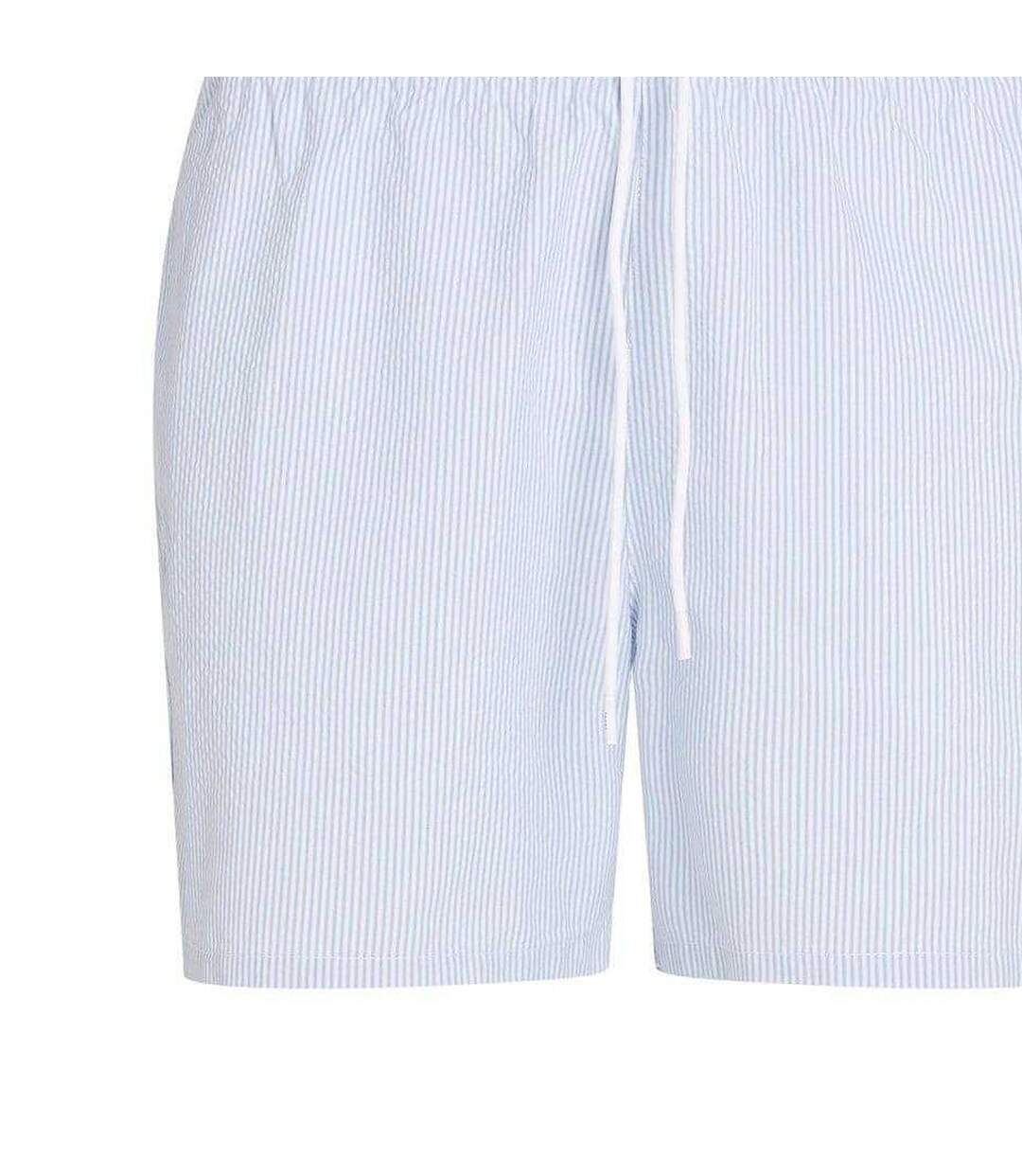 Mens Swim Shorts White Blue Tommy Hilfiger-3