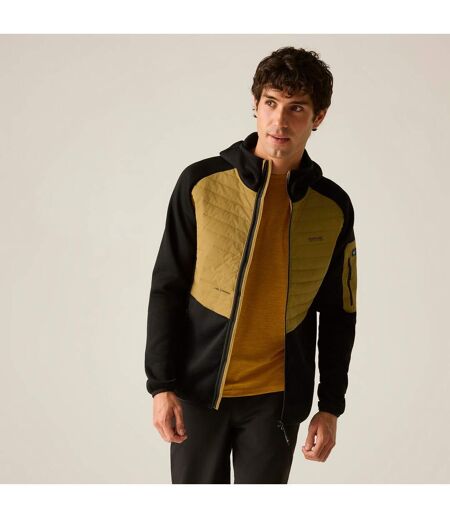 Mens Newhill Colour Block Hybrid Jacket Wood Brown Black Regatta