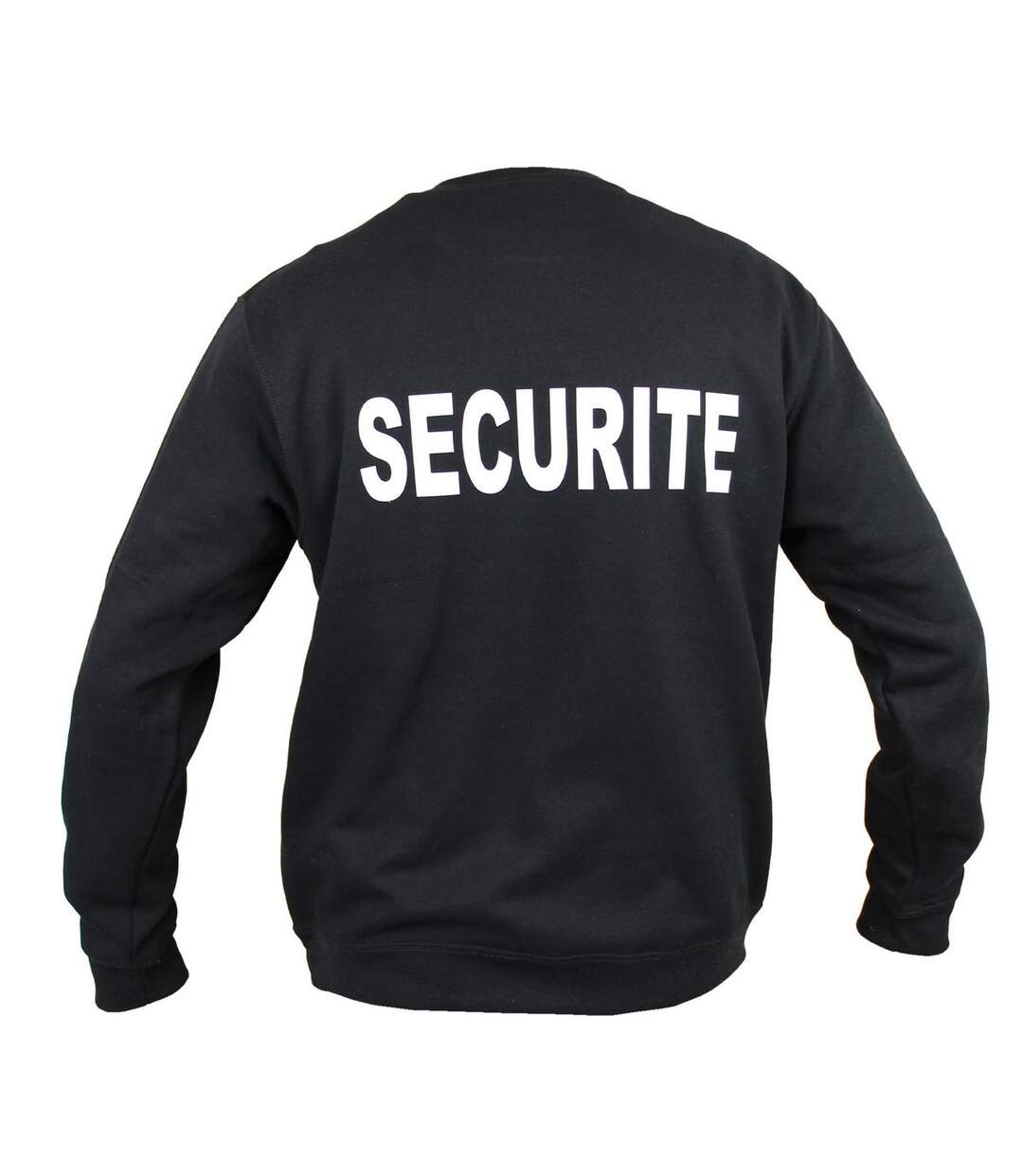 Sweat shirt unisexe marquage recto verso SECURITE - noir-1