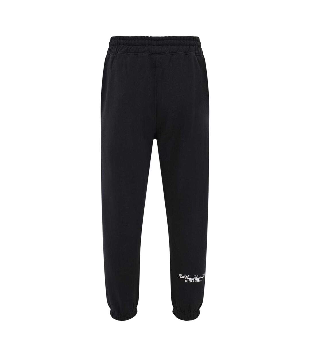 Mens Fleece Cuffed Ankle Jogging Bottoms Black Tela Cruz-2