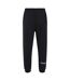 Mens Fleece Cuffed Ankle Jogging Bottoms Black Tela Cruz-2