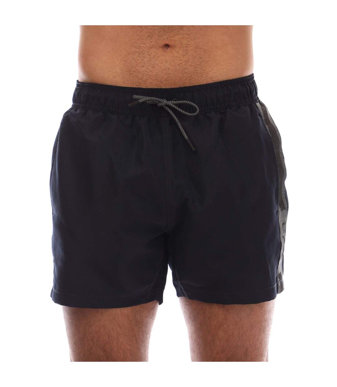 Mens Logo Taped Swim Shorts Navy Emporio Armani-1