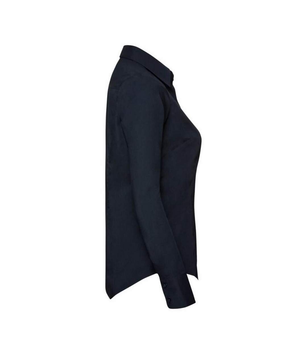 Collection Chemisier À Manches Longues En Popeline Femme Bleu Marine Russell-3