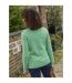 Womens/ladies Lambswool Polo Neck Jumper Mint WoolOvers-1