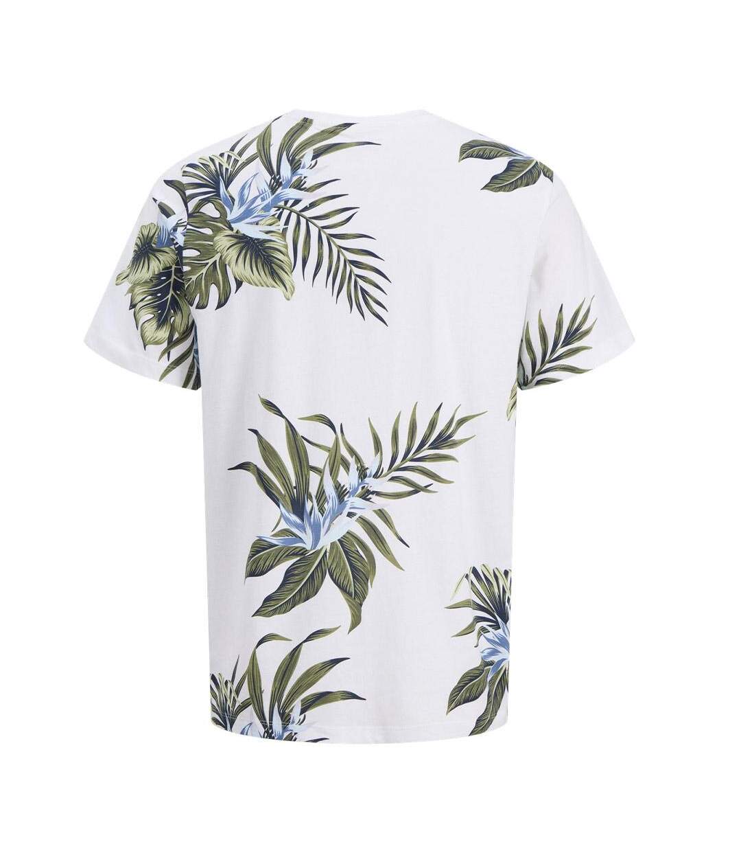 T-Shirt blanc/vert homme jack & jones drew-2