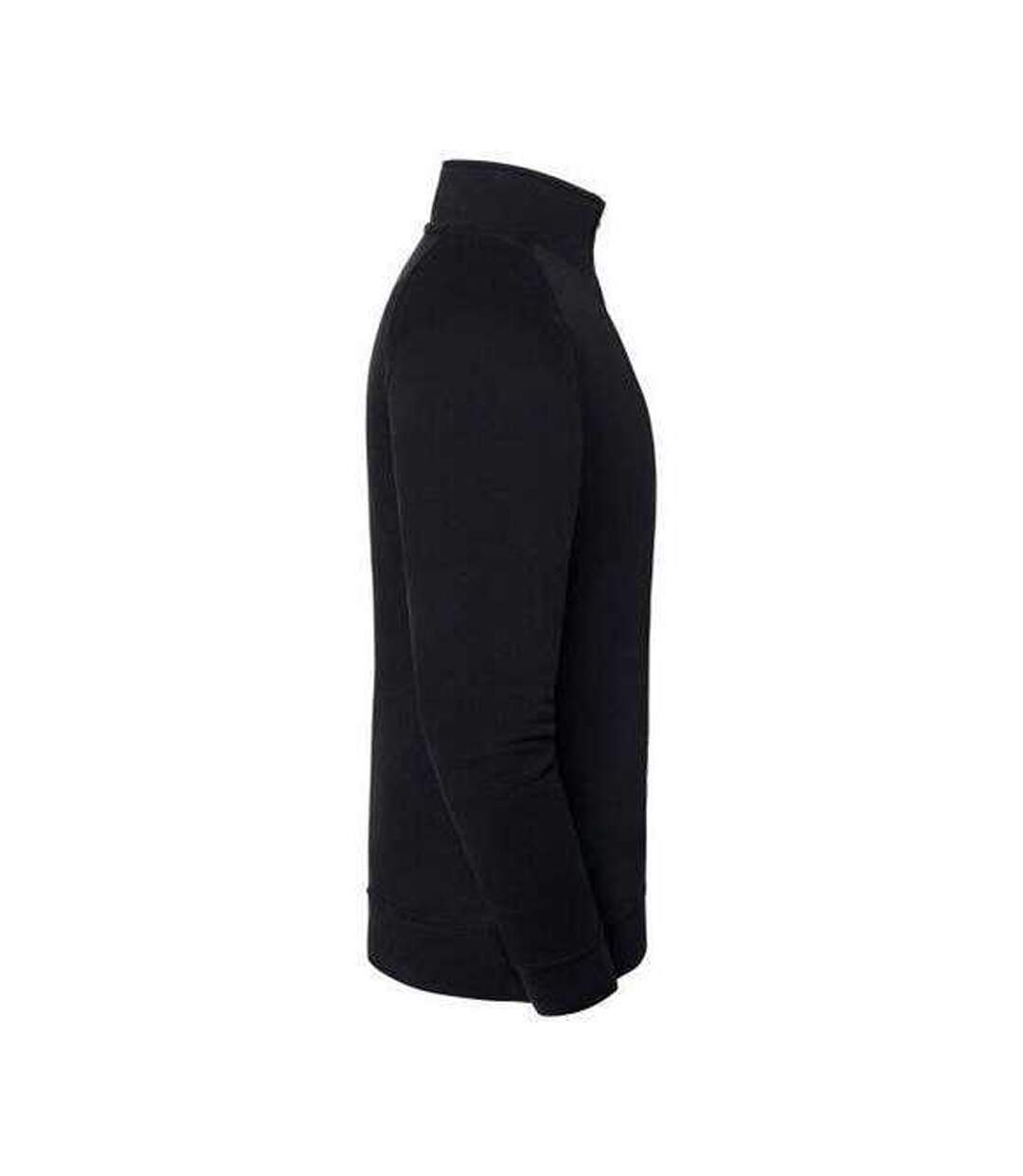 Sweat Uni Col Montant Zippé Iconic Premium Homme Noir Fruit Of The Loom-4