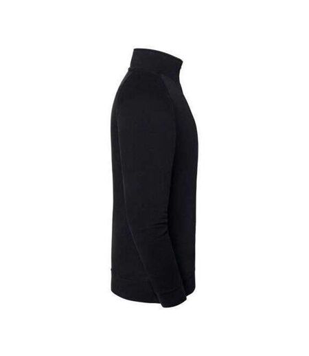 Sweat Uni Col Montant Zippé Iconic Premium Homme Noir Fruit Of The Loom