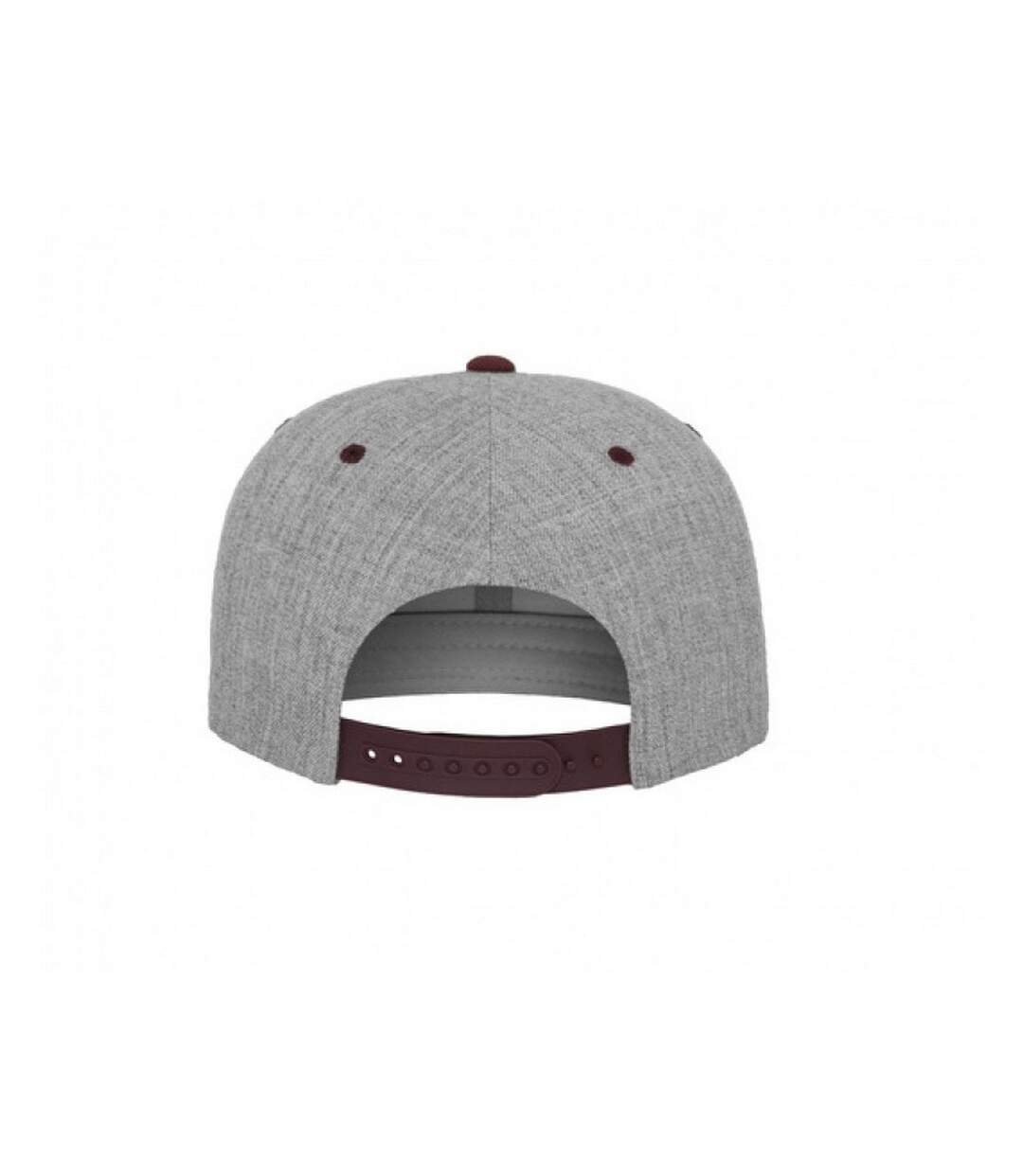 Casquette Ajustable Motif/style Deux Tons Gris Chiné Pourpre Flexfit-2