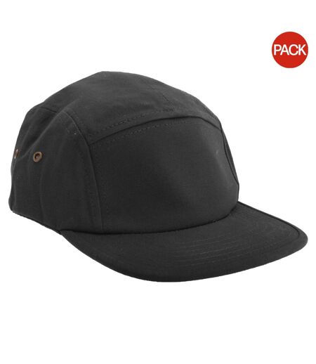 Lot de 2  casquettes de baseball classiques homme noir Beechfield