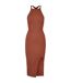 Robe Mi-longue Femme Terre Cuite Urban Classics-1