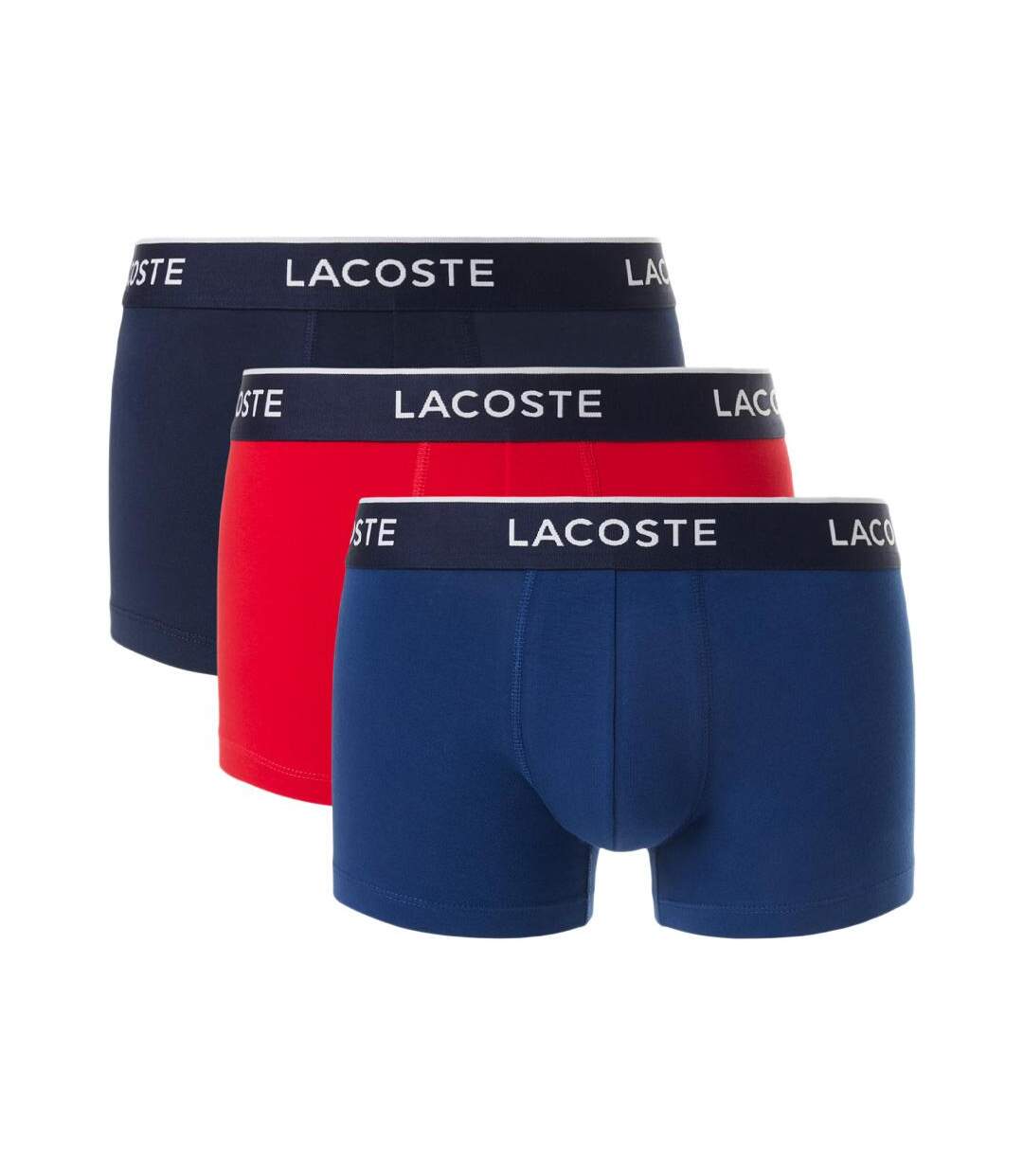 x3 boxers marines/rouges homme lacoste 5h1300 - l-3