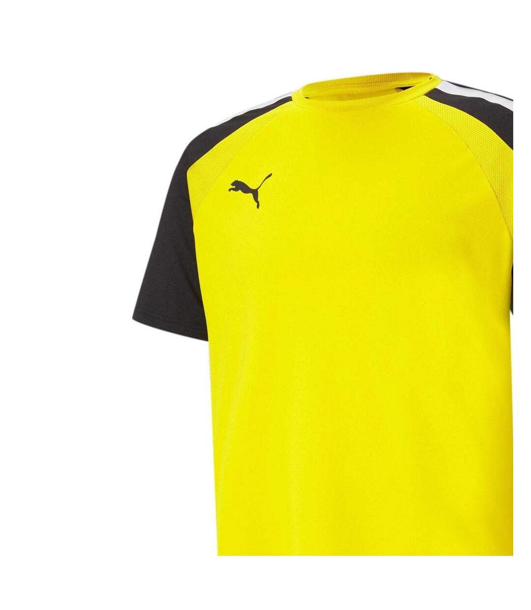 Mens Teampacer Colour Block T-shirt Yellow Black White Puma-3