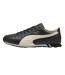 Mens Sprint Cowhide Leather Lace Up Trainers Black White Puma-2