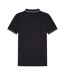 Mens Rooks Polo Shirt Black Grey Ellesse-2