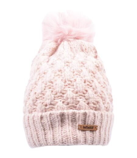 Bonnet Pompon INFINITF Femme 0212 LUREX ROSE