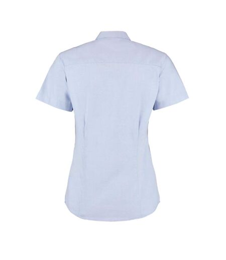 Chemise D'entreprise Oxford À Manches Courtes Pour Femmes Bleu Clair Kustom Kit
