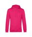Pull À Capuche Biologique Pour Hommes Magenta Vif B&C-1
