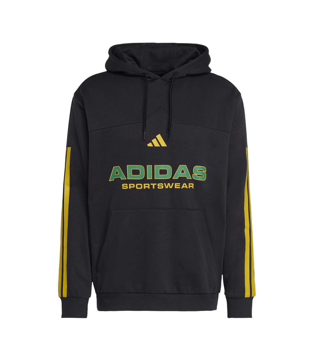 Sweat À Capuche Sport Motif/style À Rayures House Of Tiro Nations Pack Adulte Noir Jaune Or Adidas-2