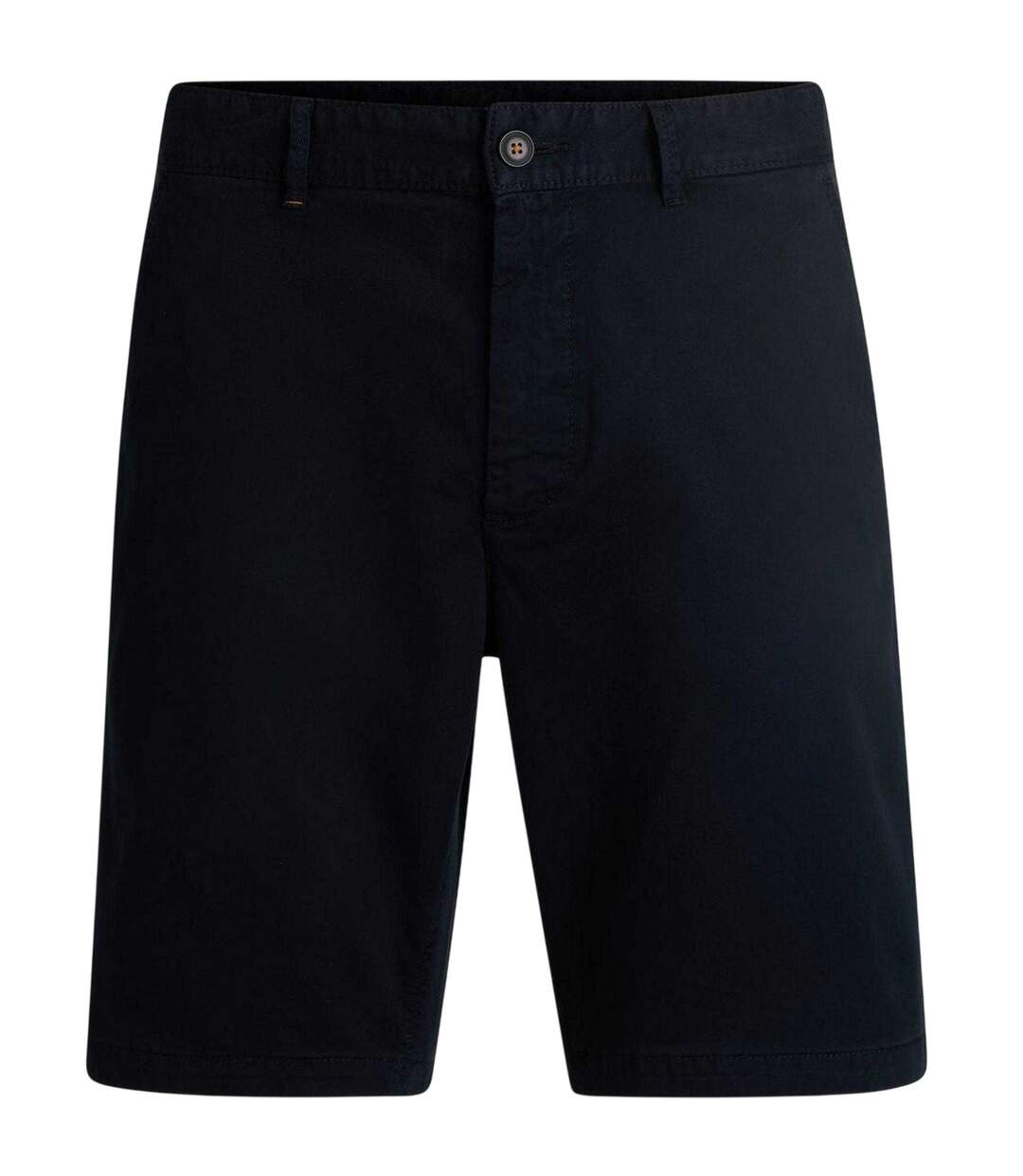 Mens Plain Slim Chino Shorts Navy Boss-2