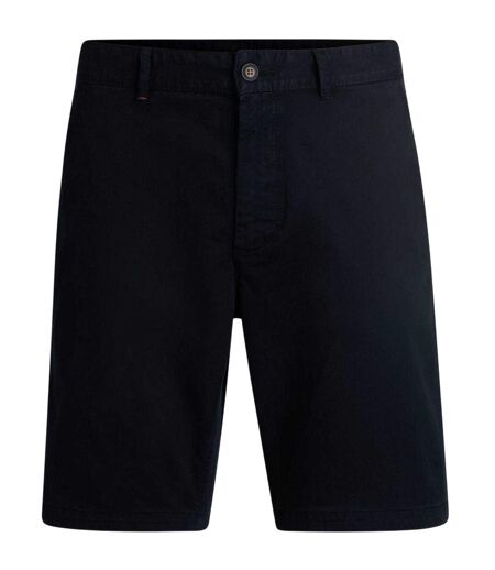 Mens Plain Slim Chino Shorts Navy Boss