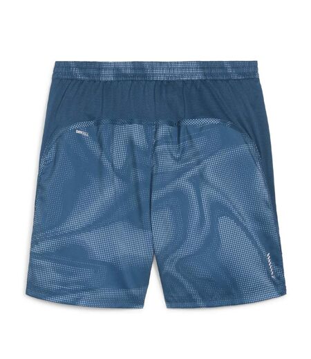 Short de running bleu homme puma run favorites velocity aop 7 - l