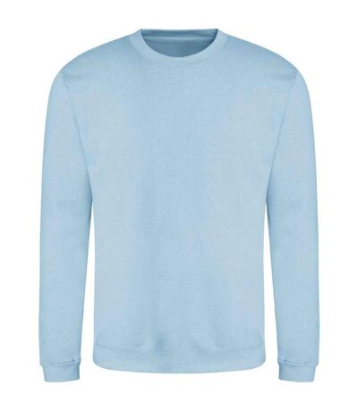 Unisex adult soft touch sweatshirt ice blue Awdis
