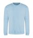Unisex adult soft touch sweatshirt ice blue Awdis-1
