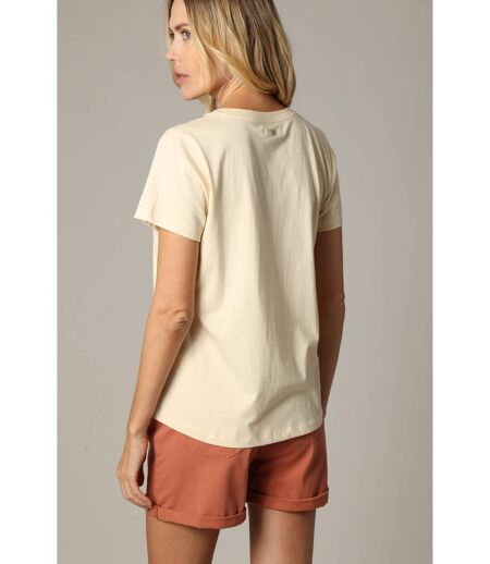 T-shirt classique col rond et manches courtes au style ethnique avec motif 100% coton RIAD