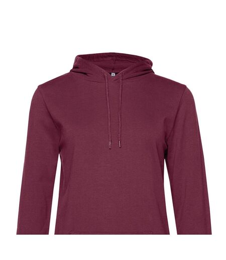 Sweat À Capuche Femme Bordeaux B&C