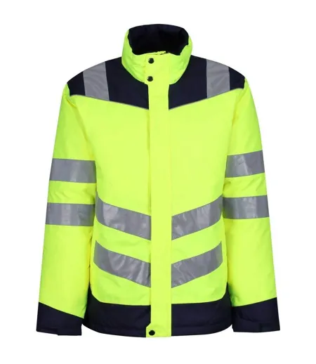 Mens Hi-vis Safety Jacket Yellow Navy Regatta