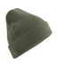 Bonnet Motif/style À Revers Adulte Vert Olive Beechfield-2