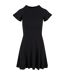 Womens/ladies Ribbed Skater Dress Black Urban Classics-1