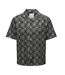 Chemise marine/marron homme only & sons onscaiden fit-1