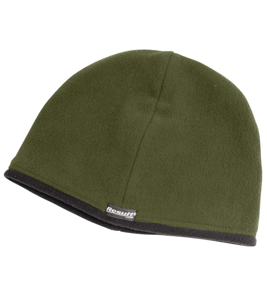 Bonnet polaire réversible homme olive/noir Result