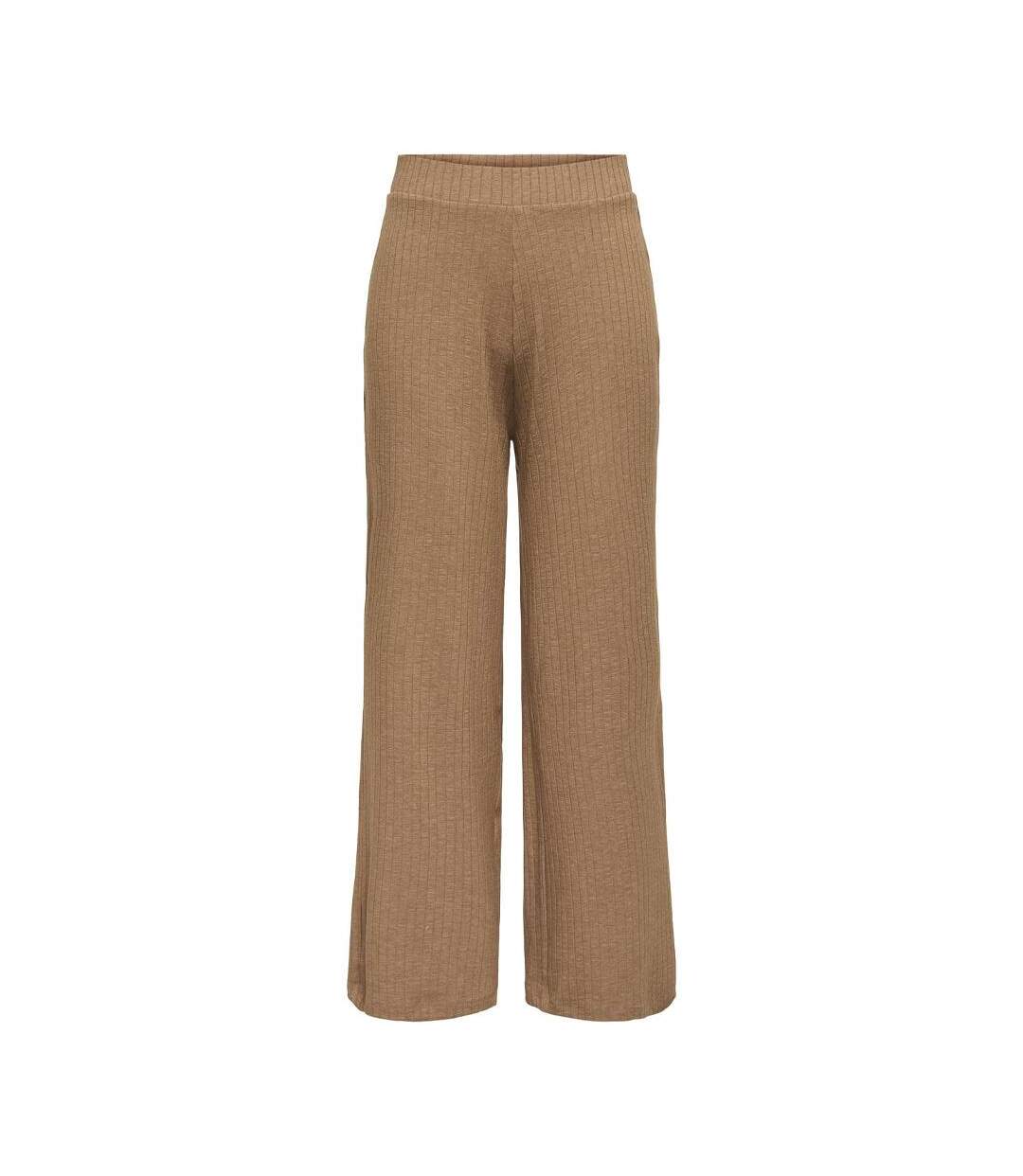 Pantalon cotelé marron femme only magan-1