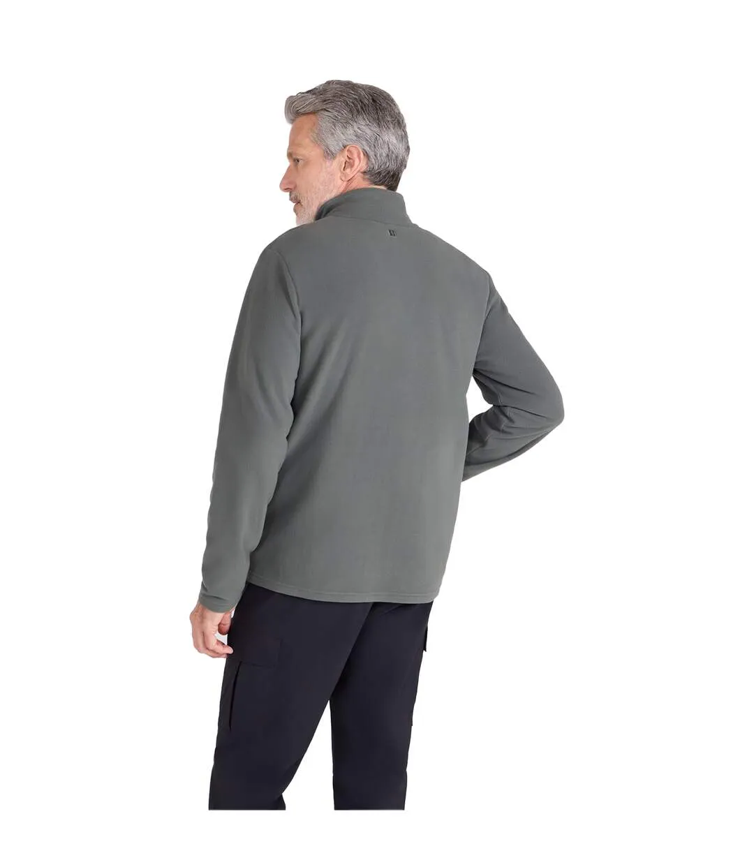 Mens Raso Full Zip Fleece Top Khaki Green Mountain Warehouse-4