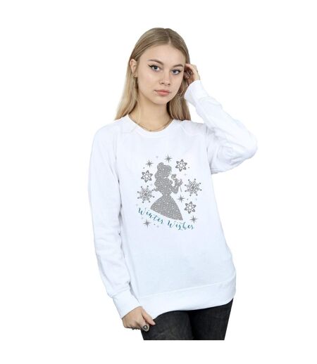 Disney Princess - Sweat BELLE WINTER SILHOUETTE - Femme (Blanc) - UTBI10244