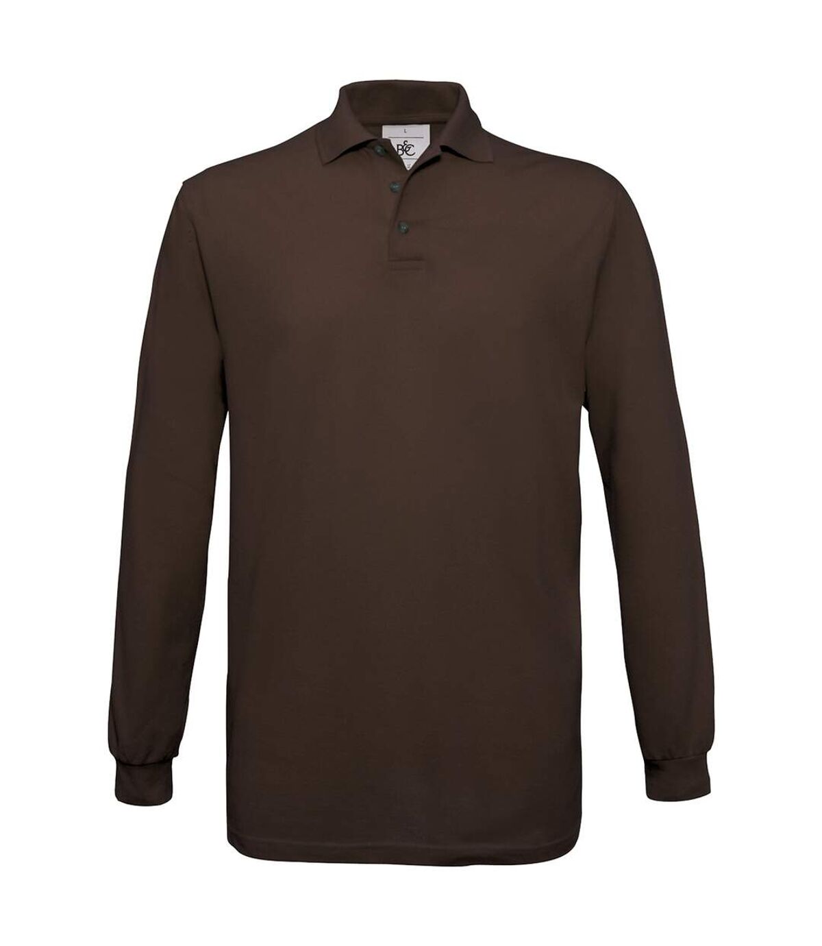 Polo homme manches longues - PU414 - marron